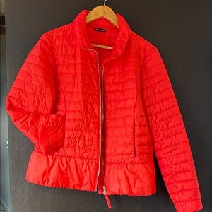 Massimo Dutti Vibrant Red Puffer Jacket